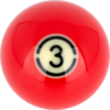 Aramith BLACK Replacement Ball – #3 | Golden Break Billiards